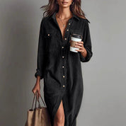 Corduroy Shirt Dress
