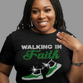 Plus Size "Walking in Faith" T-Shirt